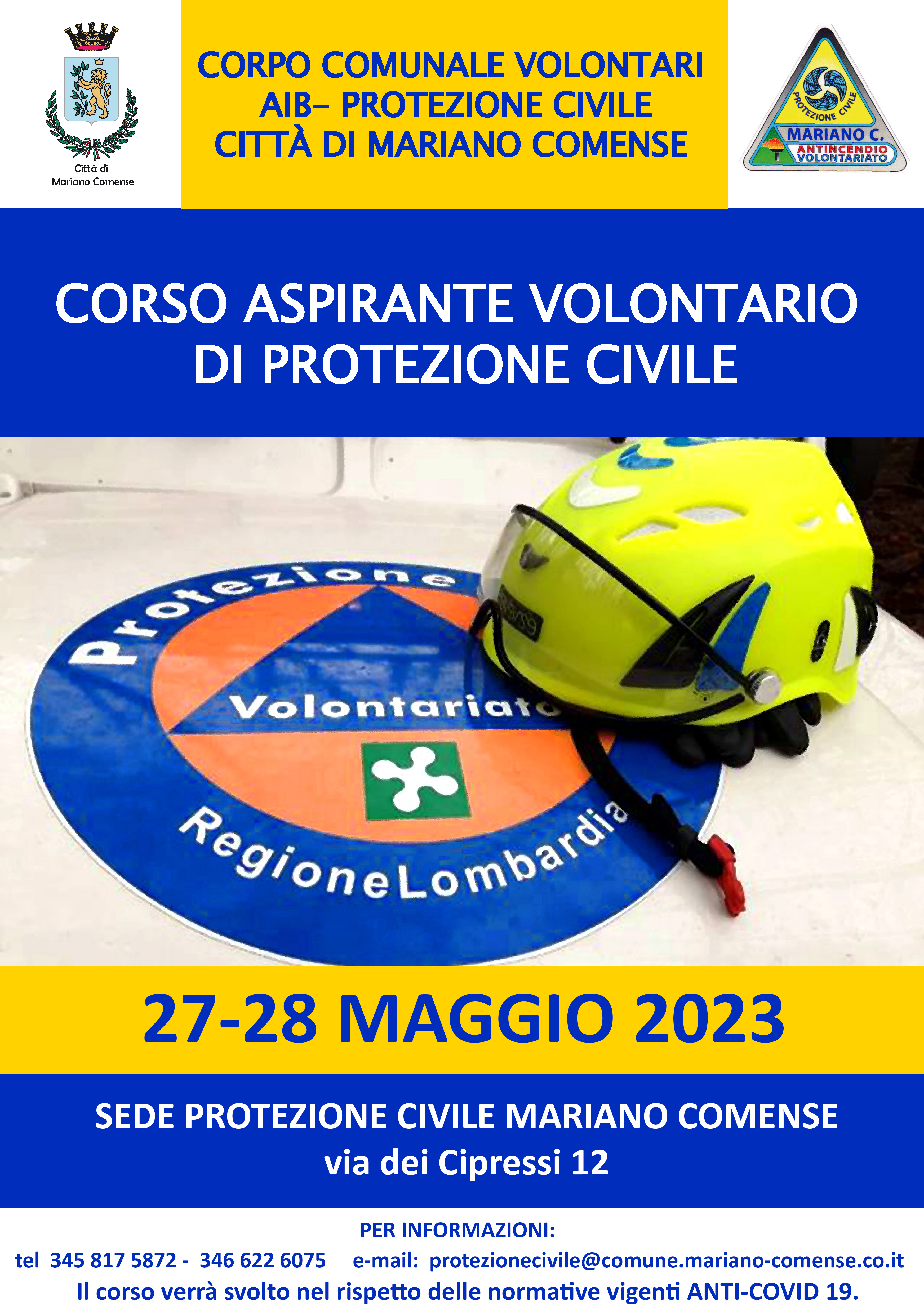 Corso aspirante volontario di Protezione Civile