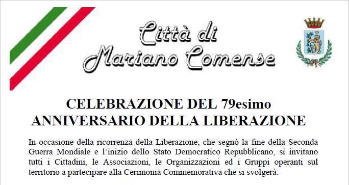 Celebrazione del 79esimo Anniversario della Liberazione