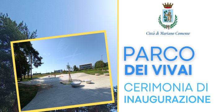 Cerimonia di inaugurazione nuove aree all'interno del Parco dei Vivai