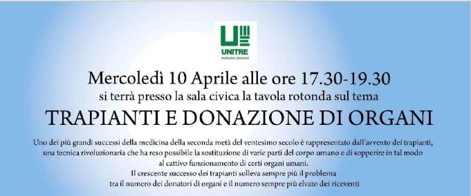 Tavola rotonda sul tema trapianti e donazione di organi