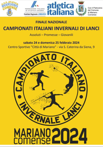 Finale nazionale - Campionati Italiani invernali di lanci