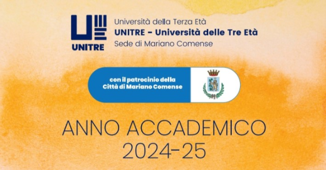 Presentazione corsi Anno Accademico 2024-25 - Unitre Mariano Comense