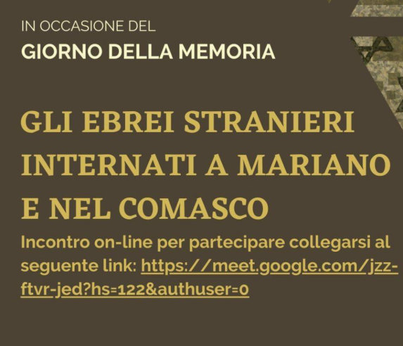 Gli ebrei stranieri internati a Mariano e nel comasco